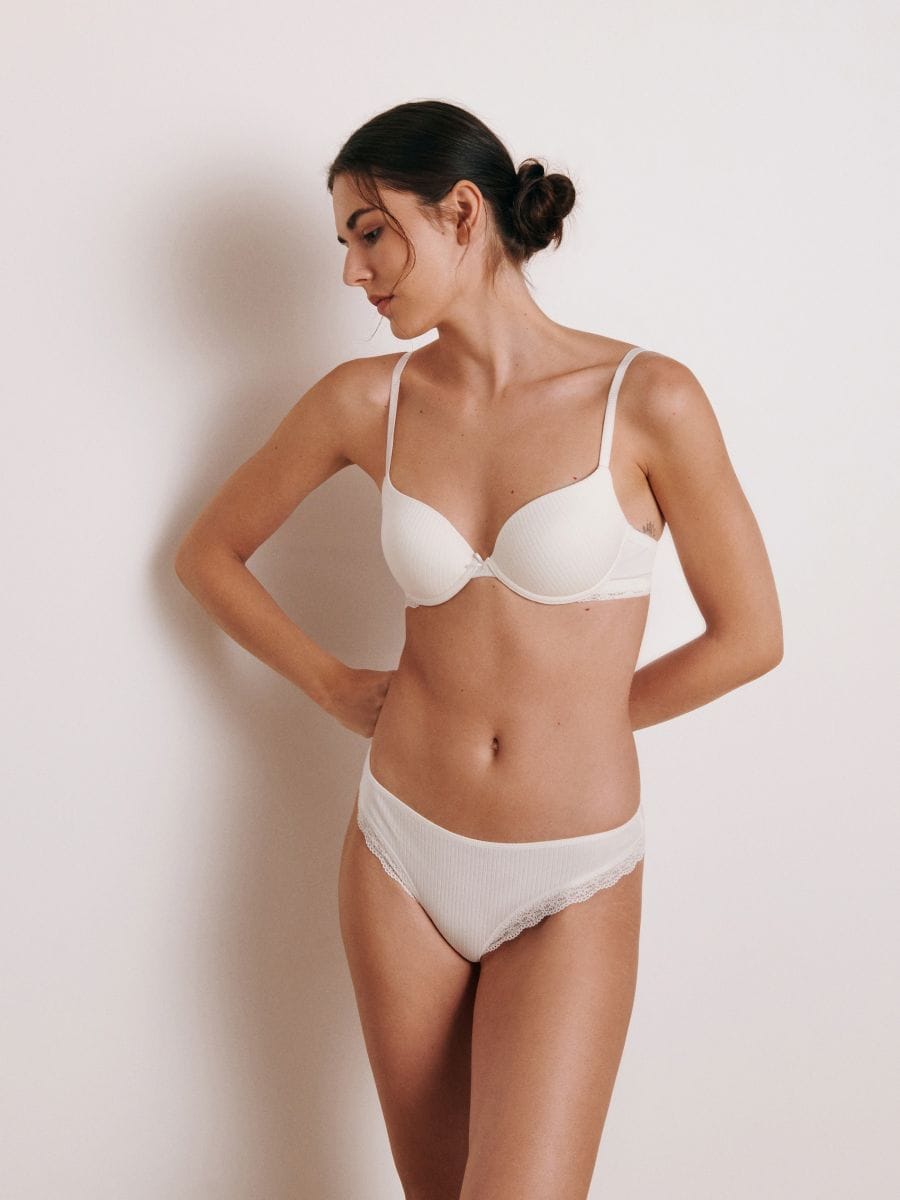 2er-Pack Push-up-BHs aus Baumwolle - creme - RESERVED - 4