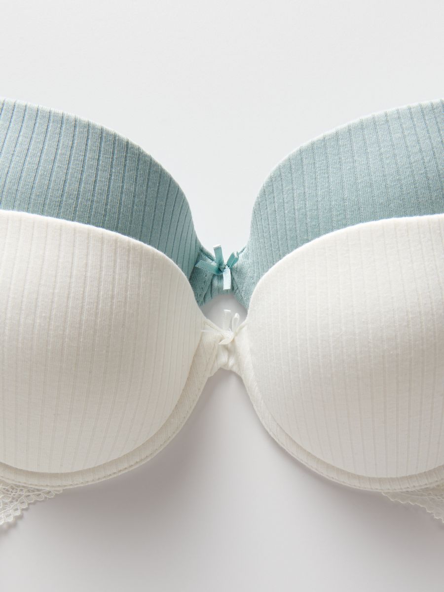 2er-Pack Push-up-BHs aus Baumwolle - creme - RESERVED - 5