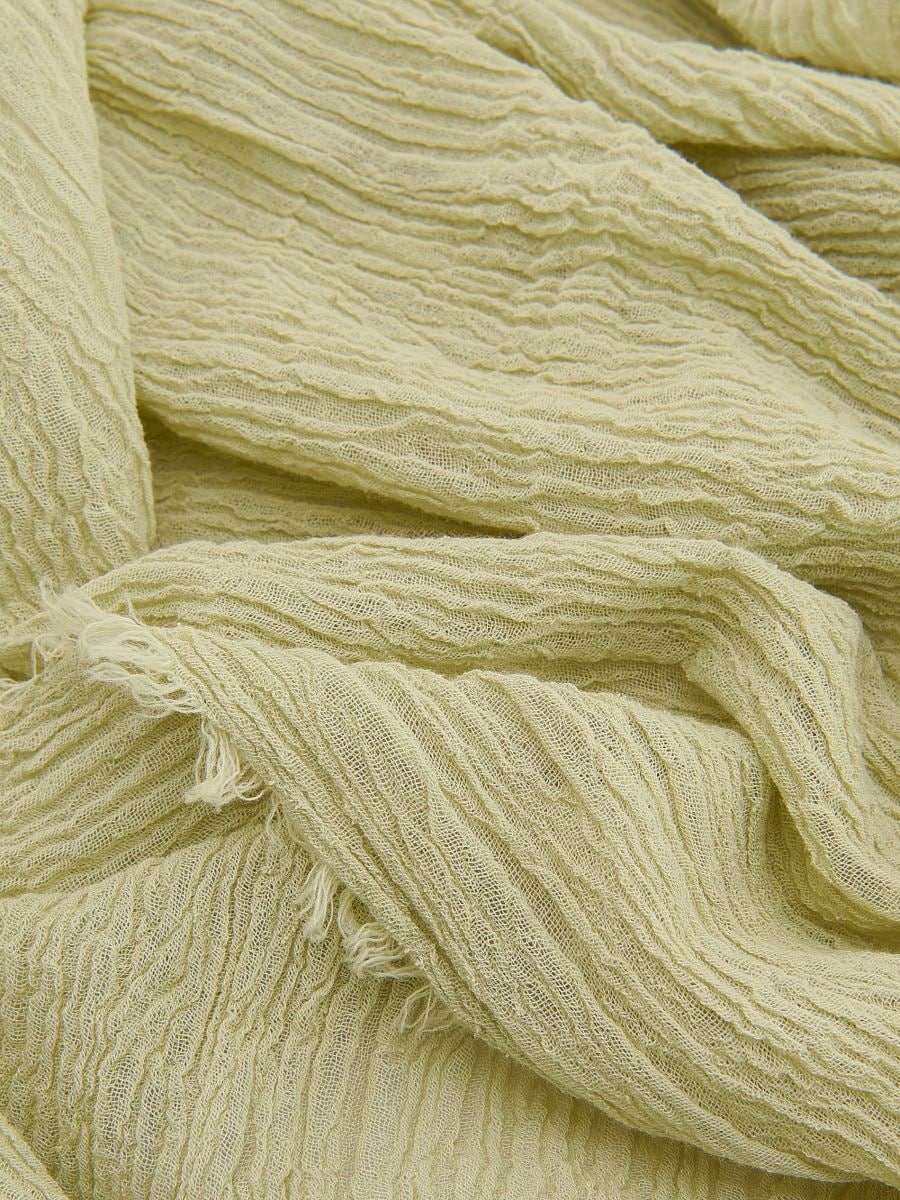 Linen scarf - pale green - RESERVED - 3