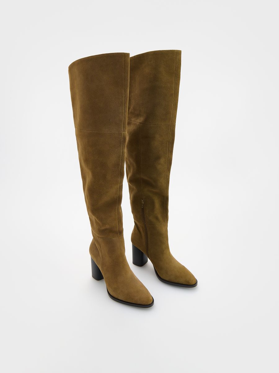 Bottes hautes en daim - Beige - RESERVED - 7