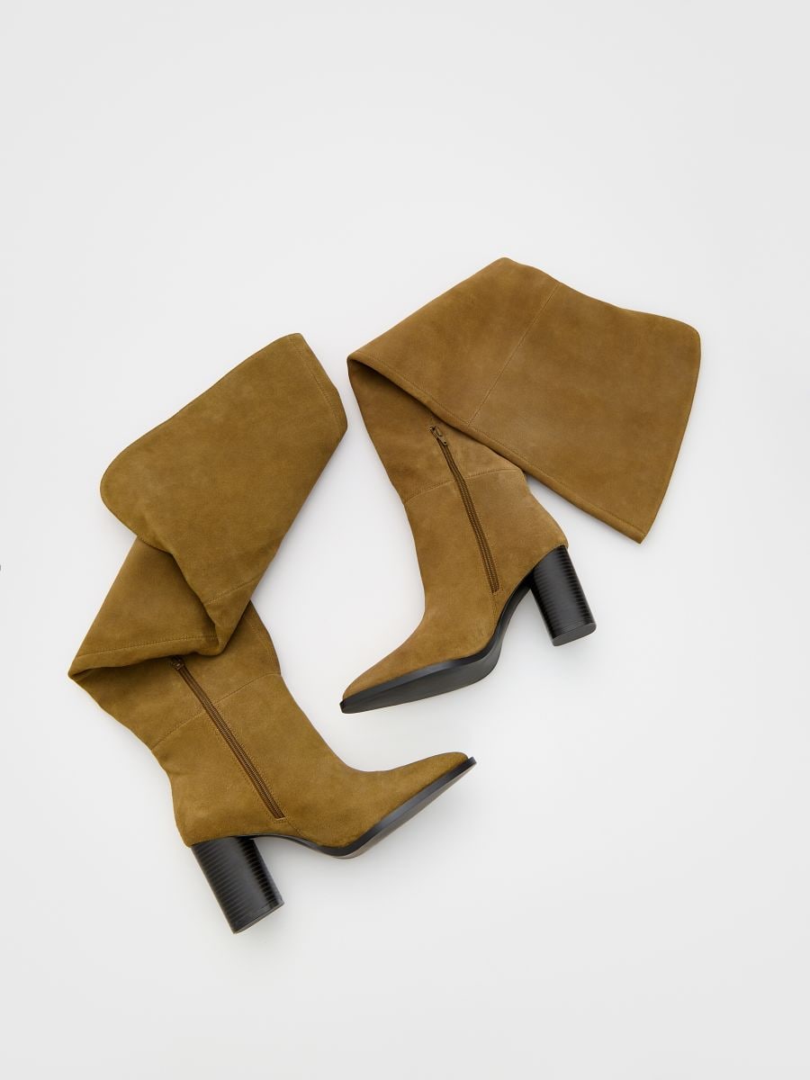 Bottes hautes en daim - Beige - RESERVED - 10