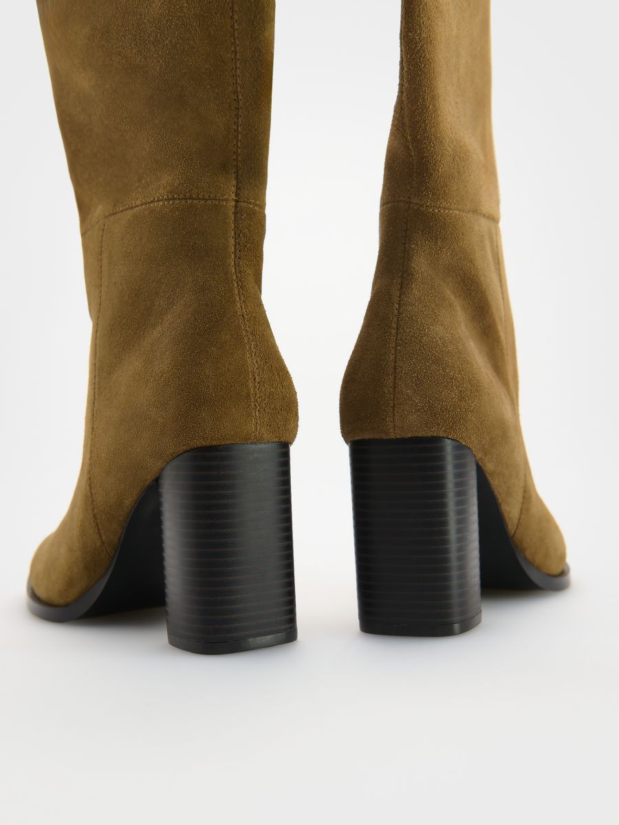 Bottes hautes en daim - Beige - RESERVED - 8