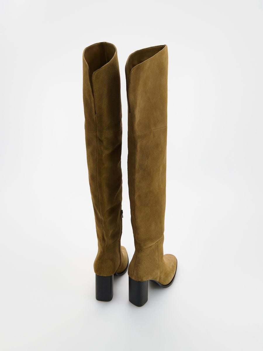Bottes hautes en daim - Beige - RESERVED - 11