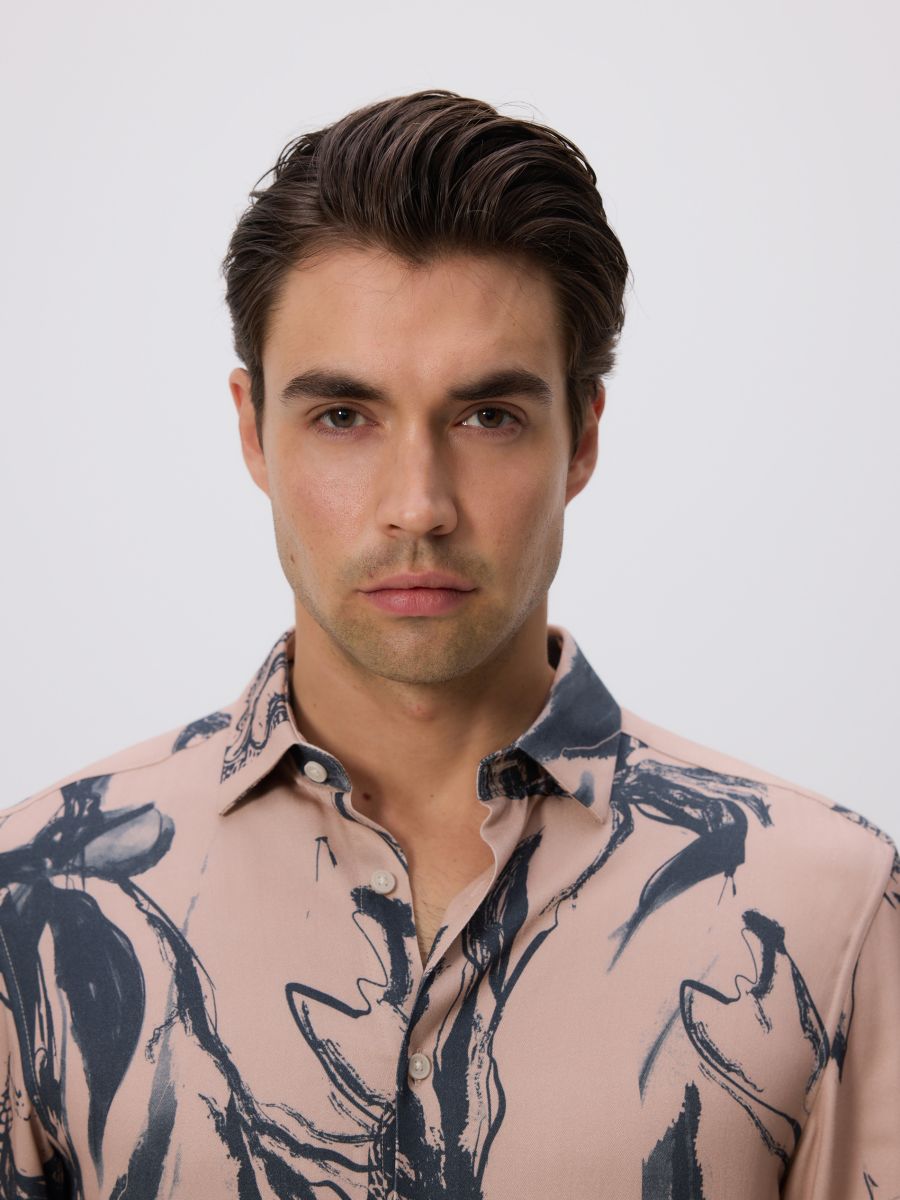 Regular fit patterned shirt - pink - RESERVED - 3