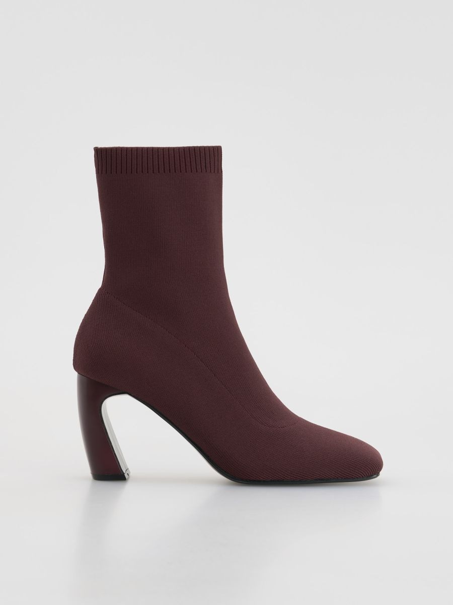 Heeled ankle boots - maroon - RESERVED