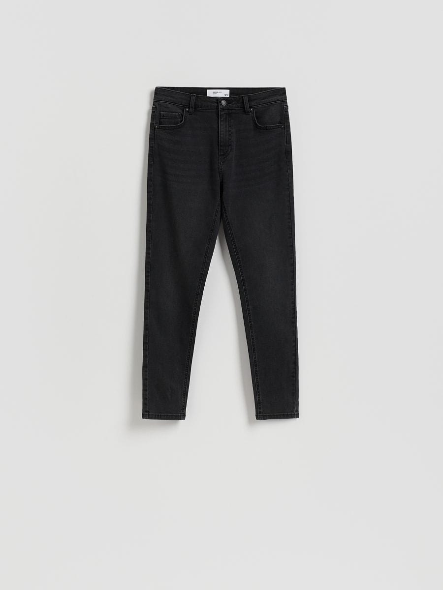 Jeans slim fit mid rise - czarny - RESERVED
