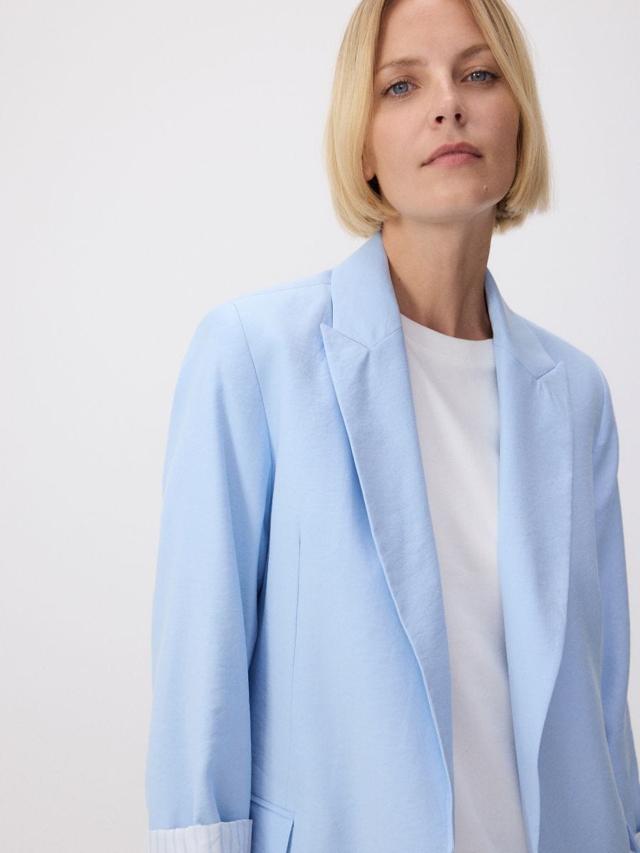 Light blue color blazer new arrivals