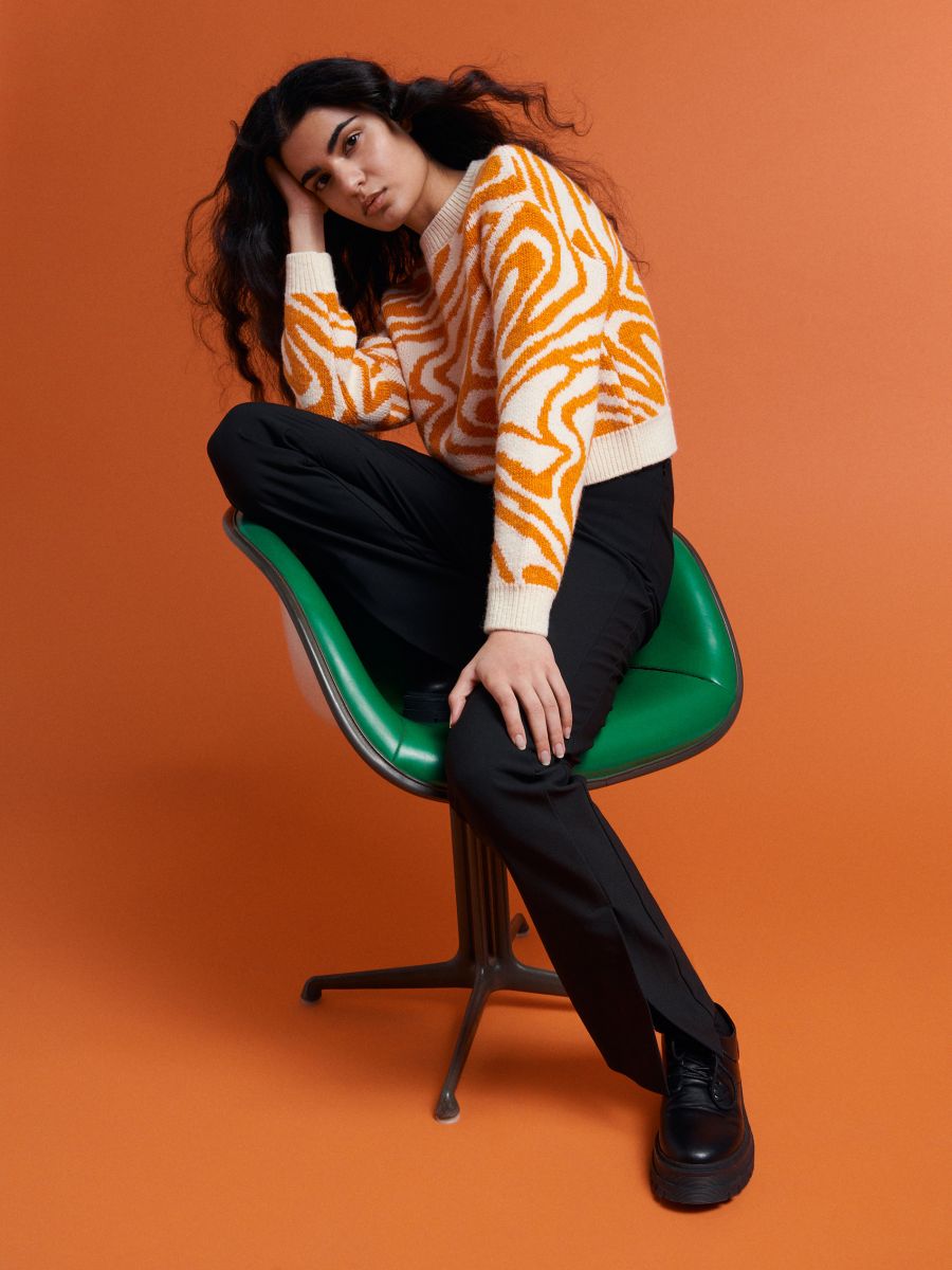Patterned jumper cheap