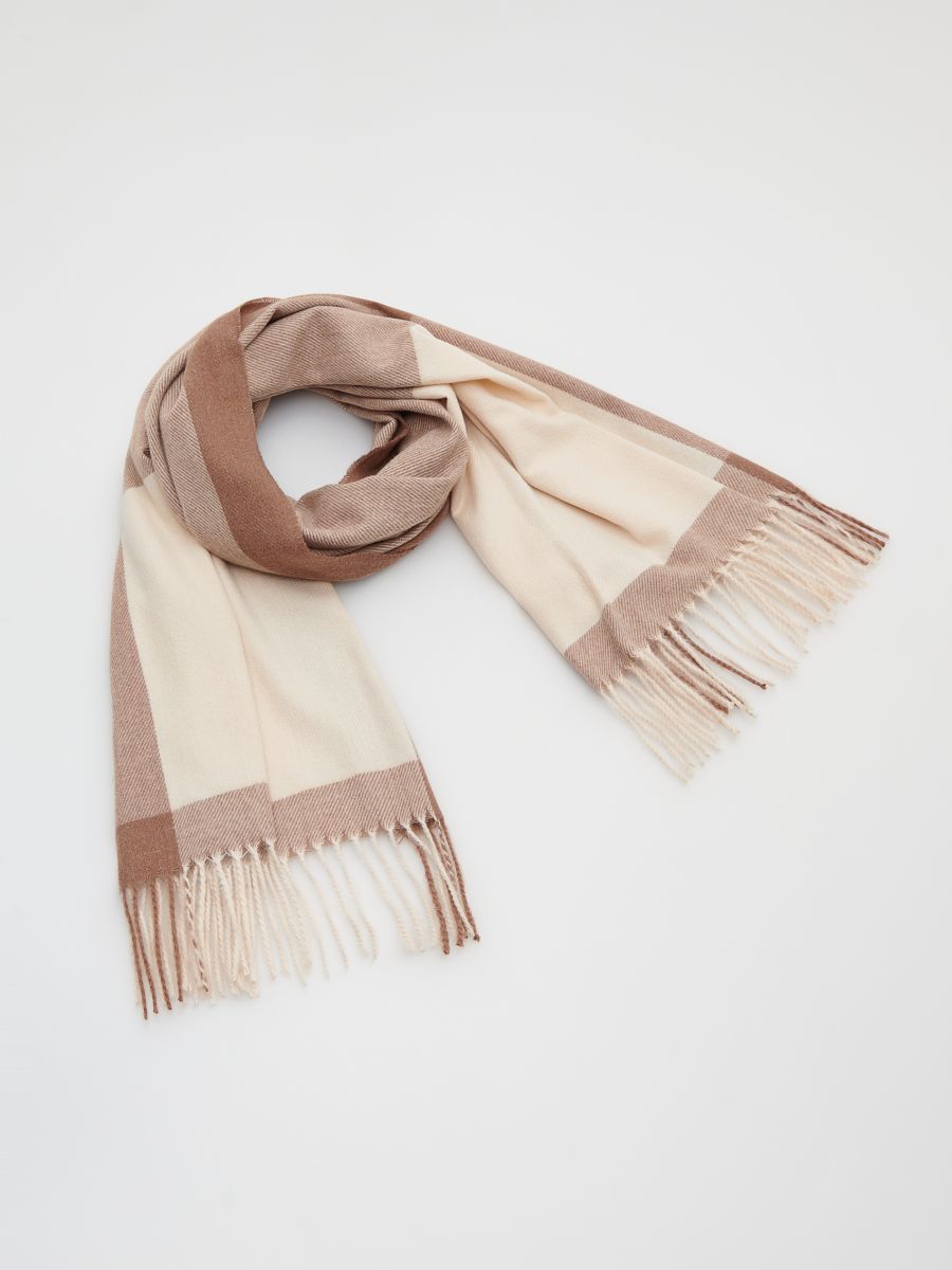 Écharpe simple à franges - taupe - RESERVED - 3