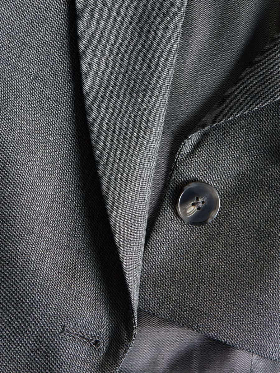 Melange blazer with wool blend - dark grey - RESERVED - 5