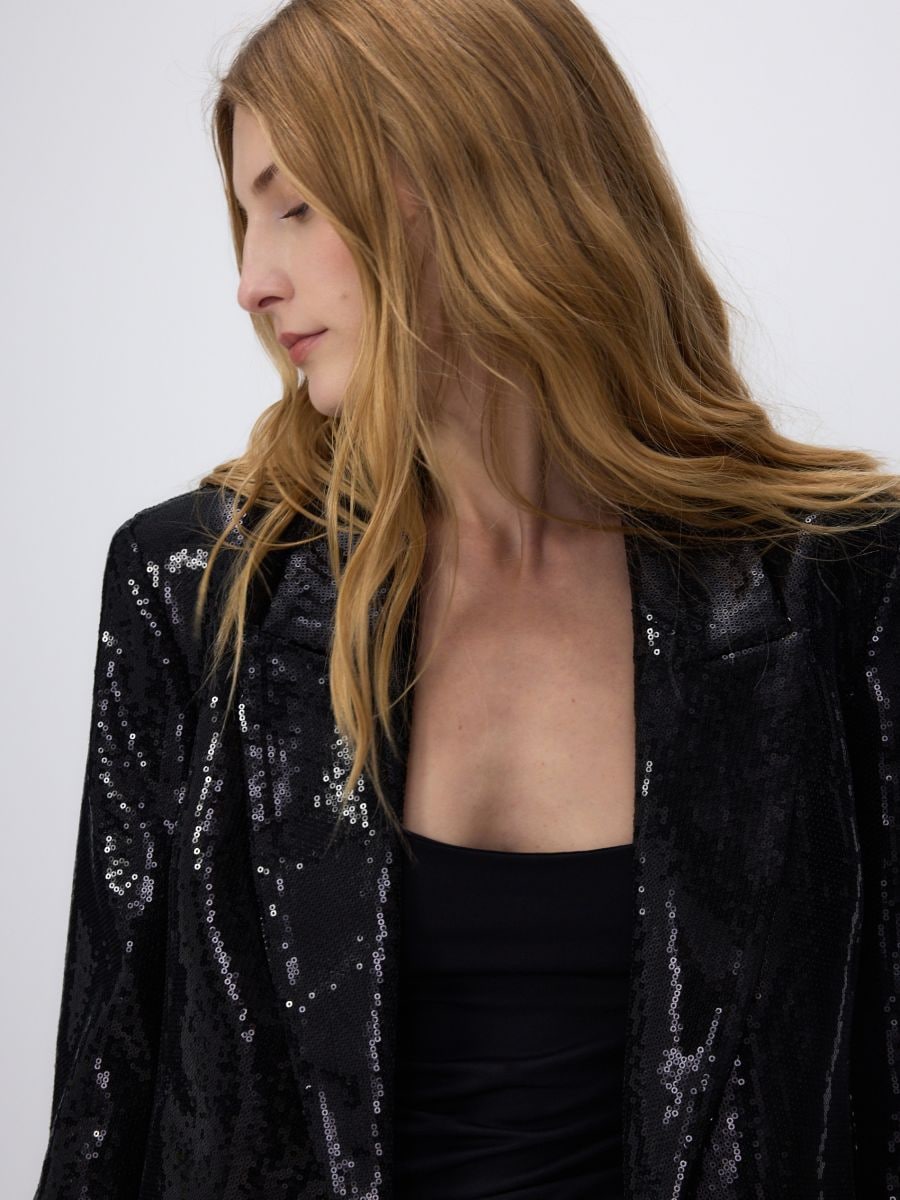 Shiny sequin jacket sale