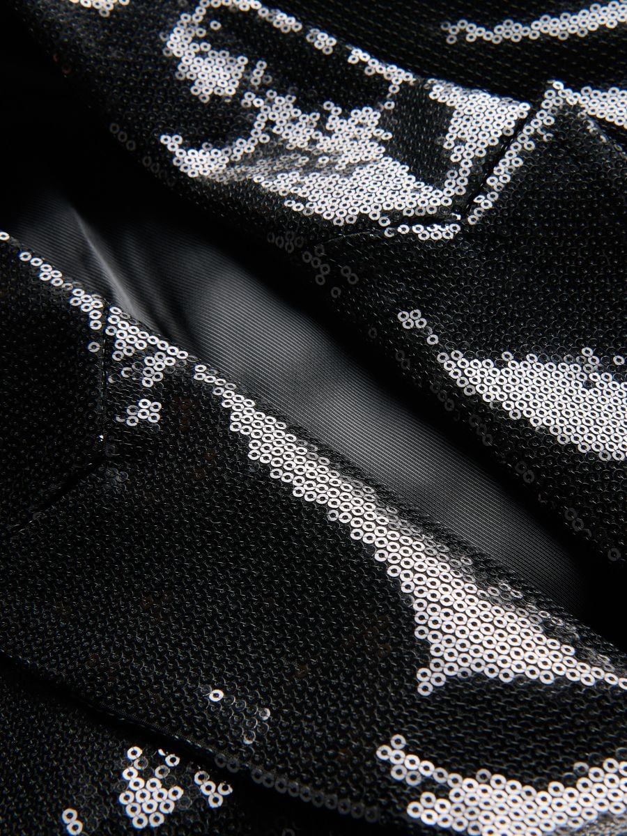 Shiny jacket with sequins - black - RESERVED - 5