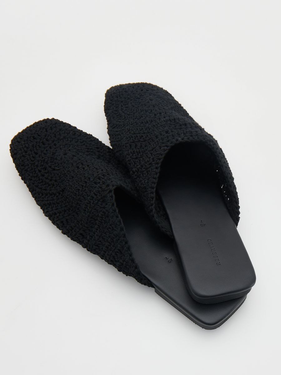 Mule style sliders - black - RESERVED - 3