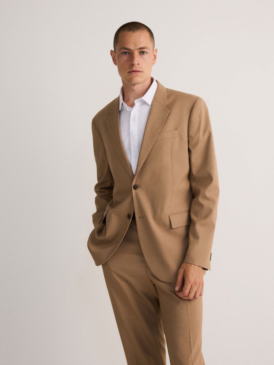 Beige blazer men sales