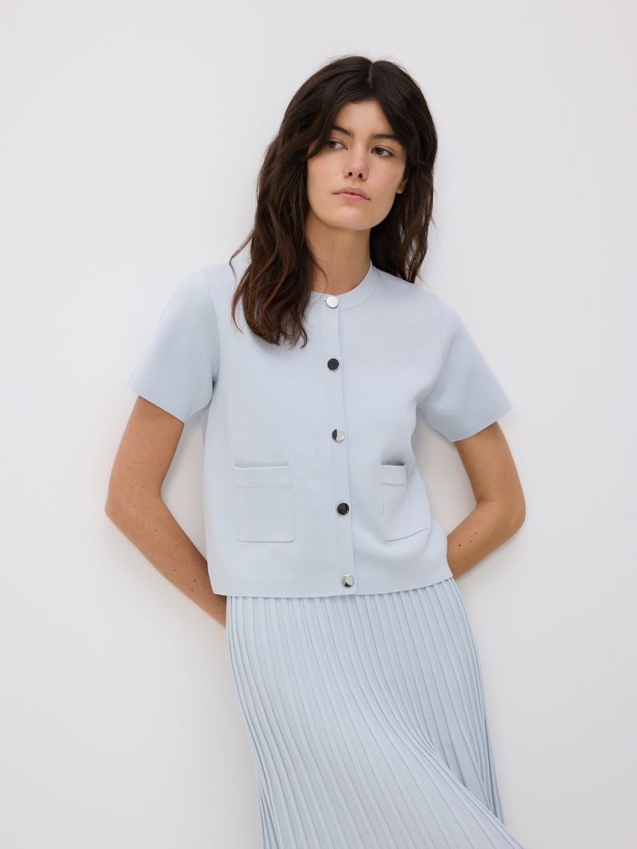 Pull en viscose majoritaire - bleu pâle - RESERVED