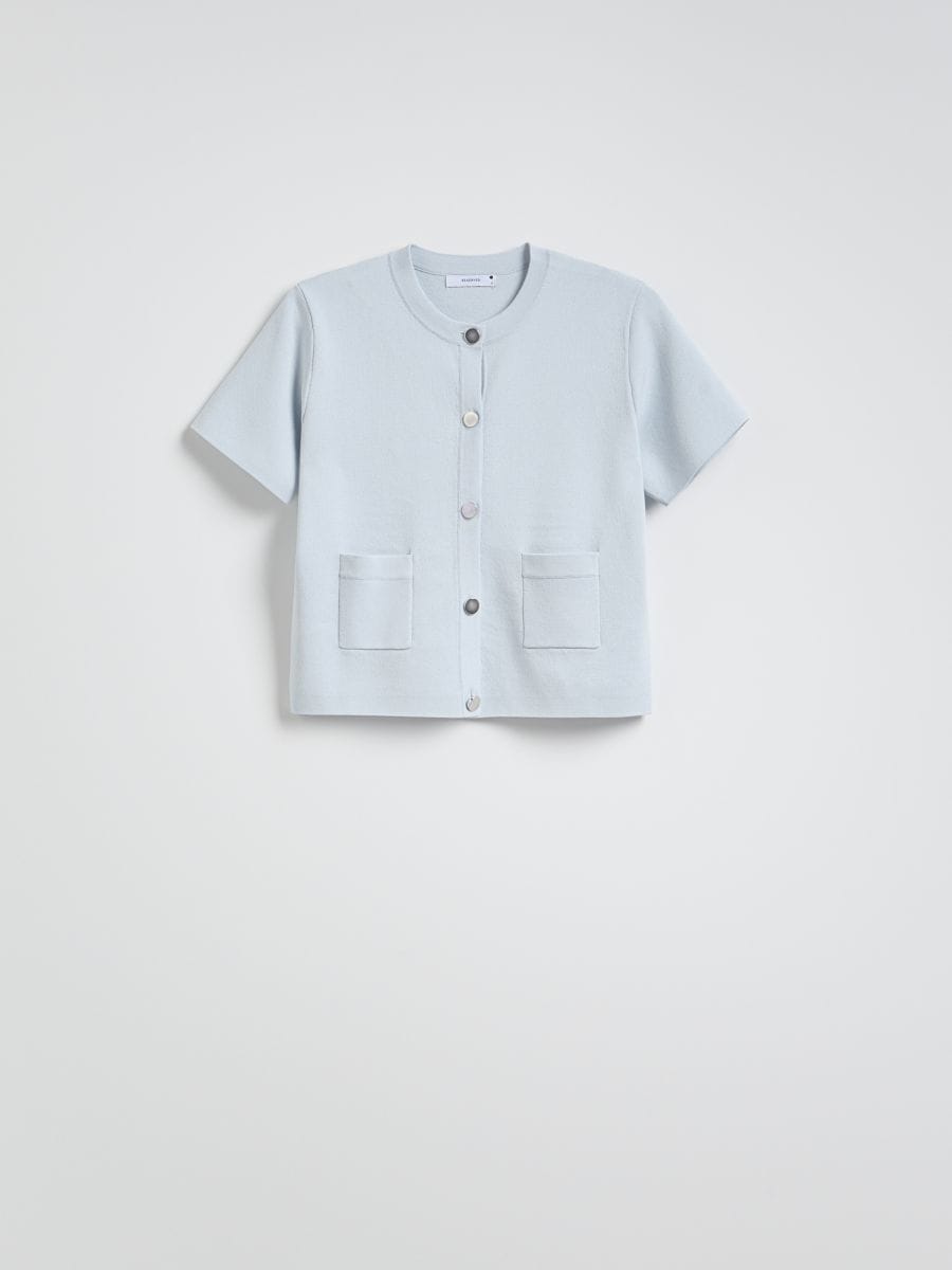 Sweater with viscose blend - pale blue - RESERVED - 6