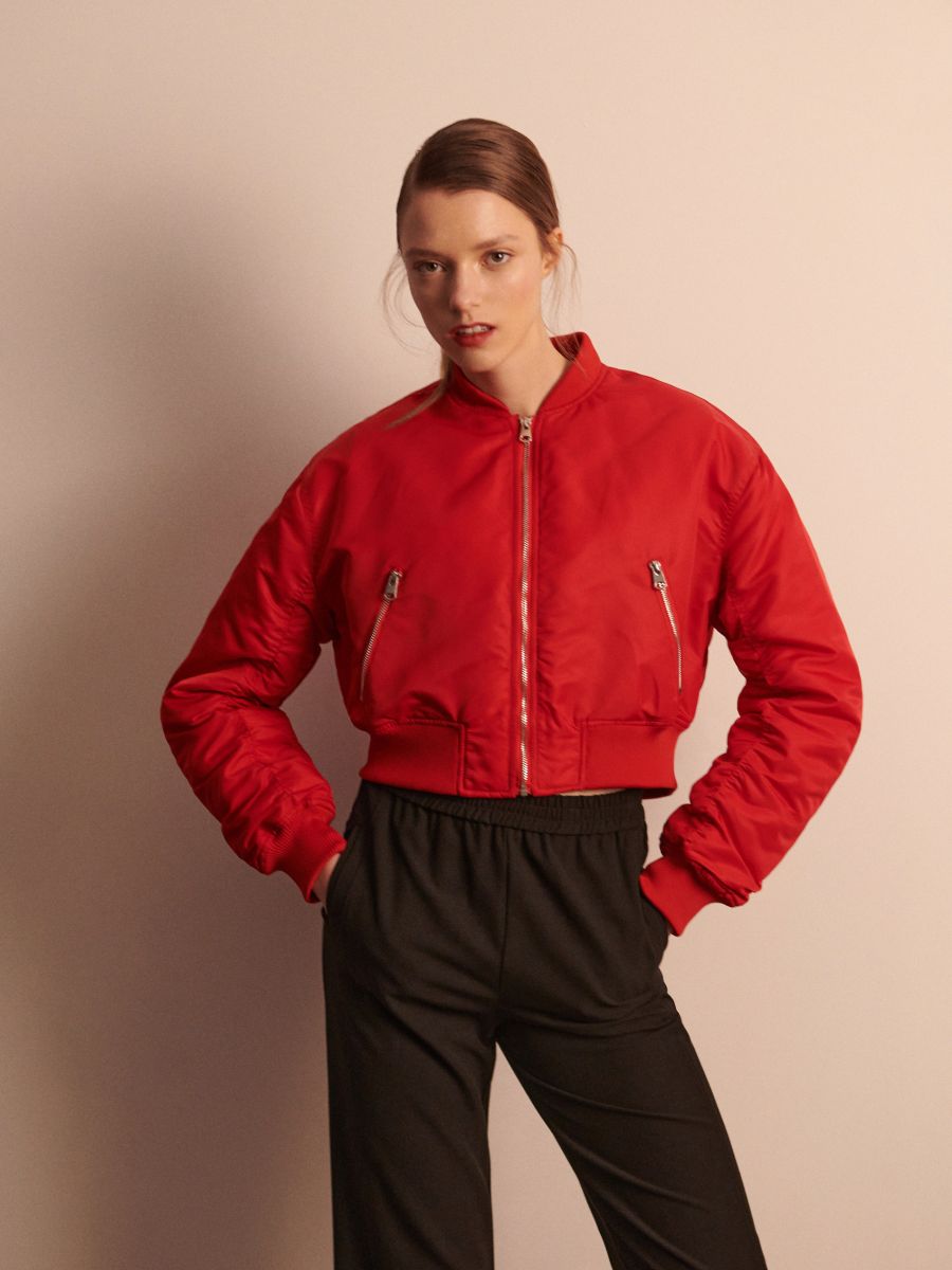 Recycled fabric bomber jacket Color red - RESERVED - 7767L-33X