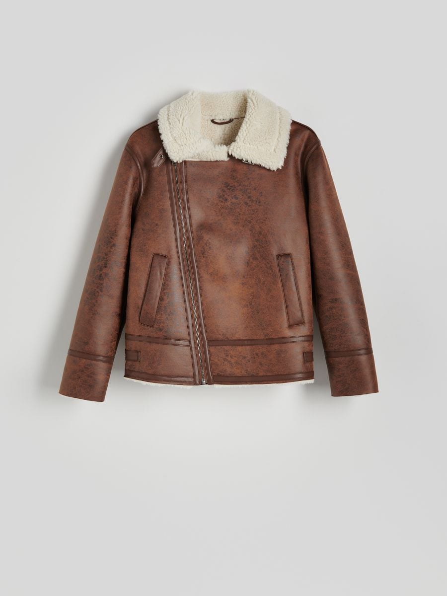 Jacket with faux fur lining