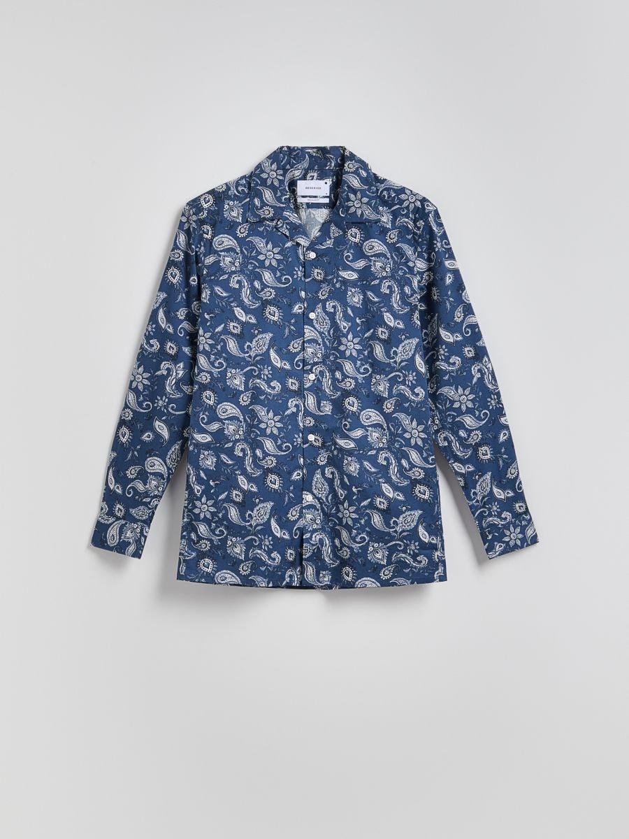 Regular fit patterned shirt - navy - RESERVED - 5