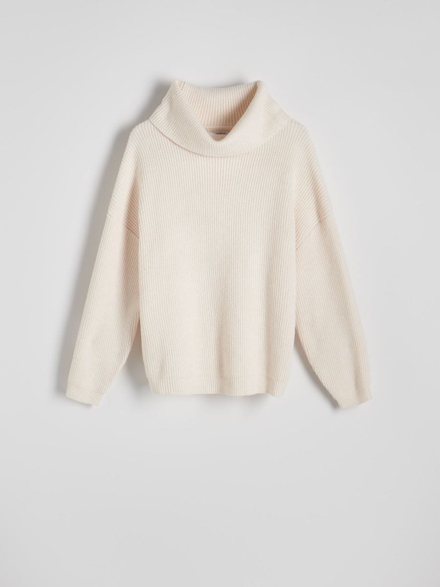 Oversized turtleneck jumper - nude - RESERVED - 6