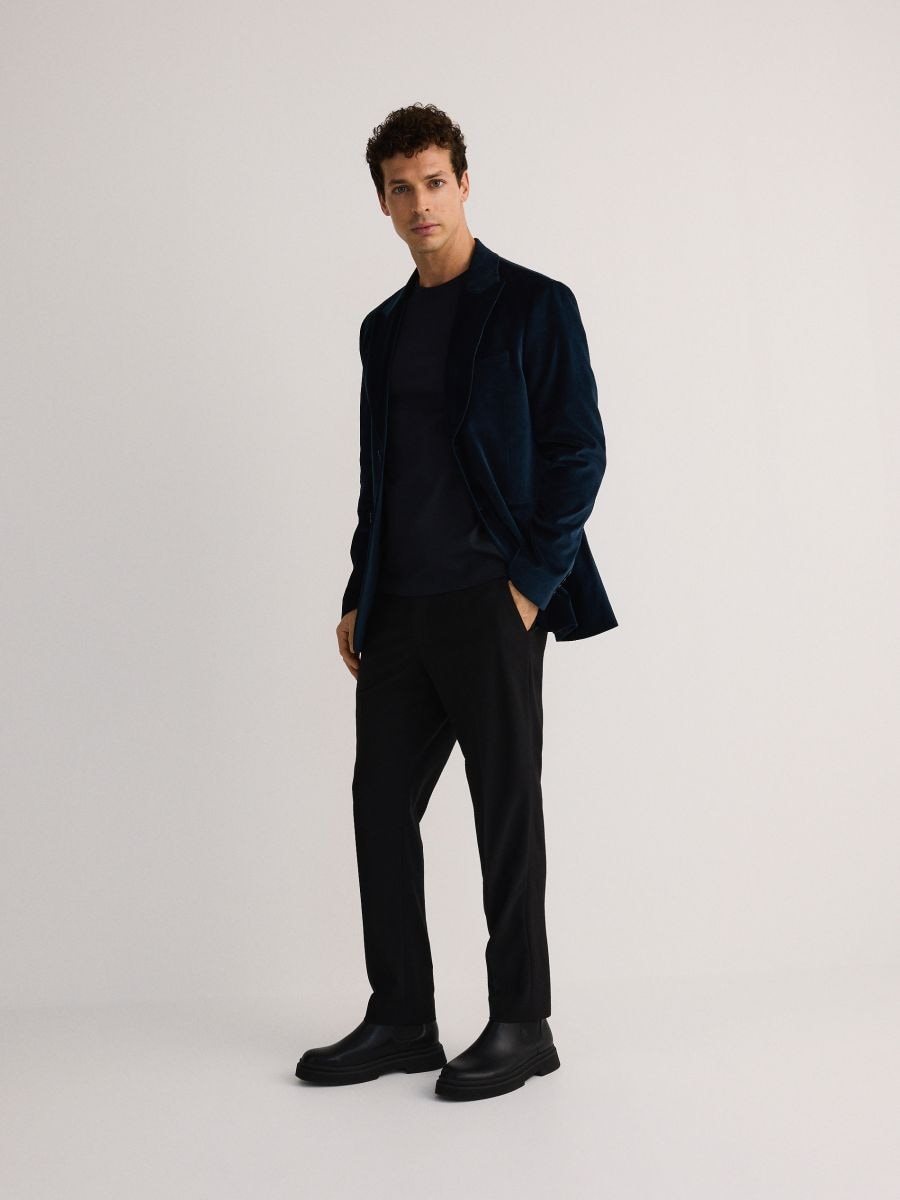 Regular fit blazer - navy - RESERVED - 3