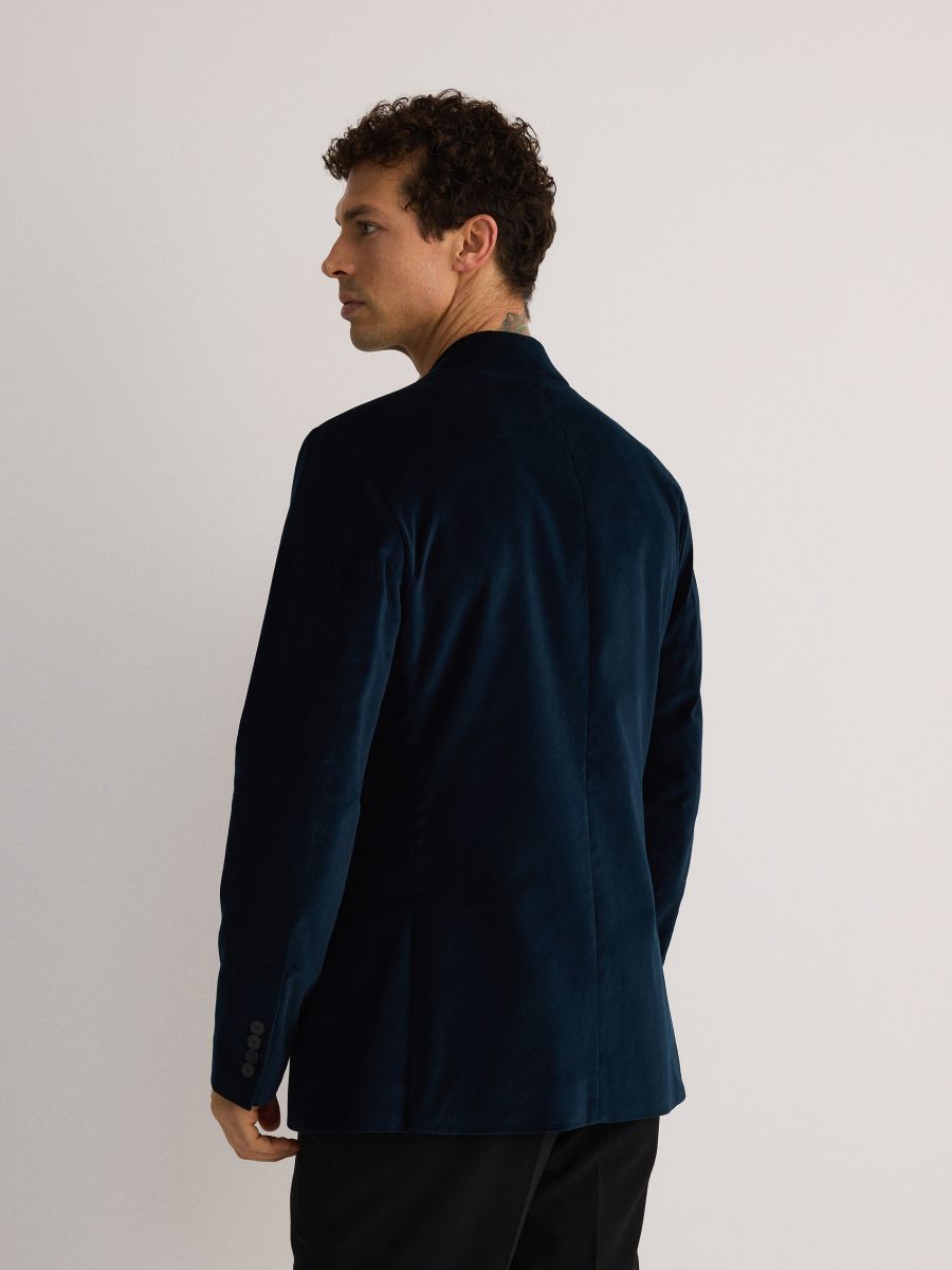 Regular fit blazer - navy - RESERVED - 6