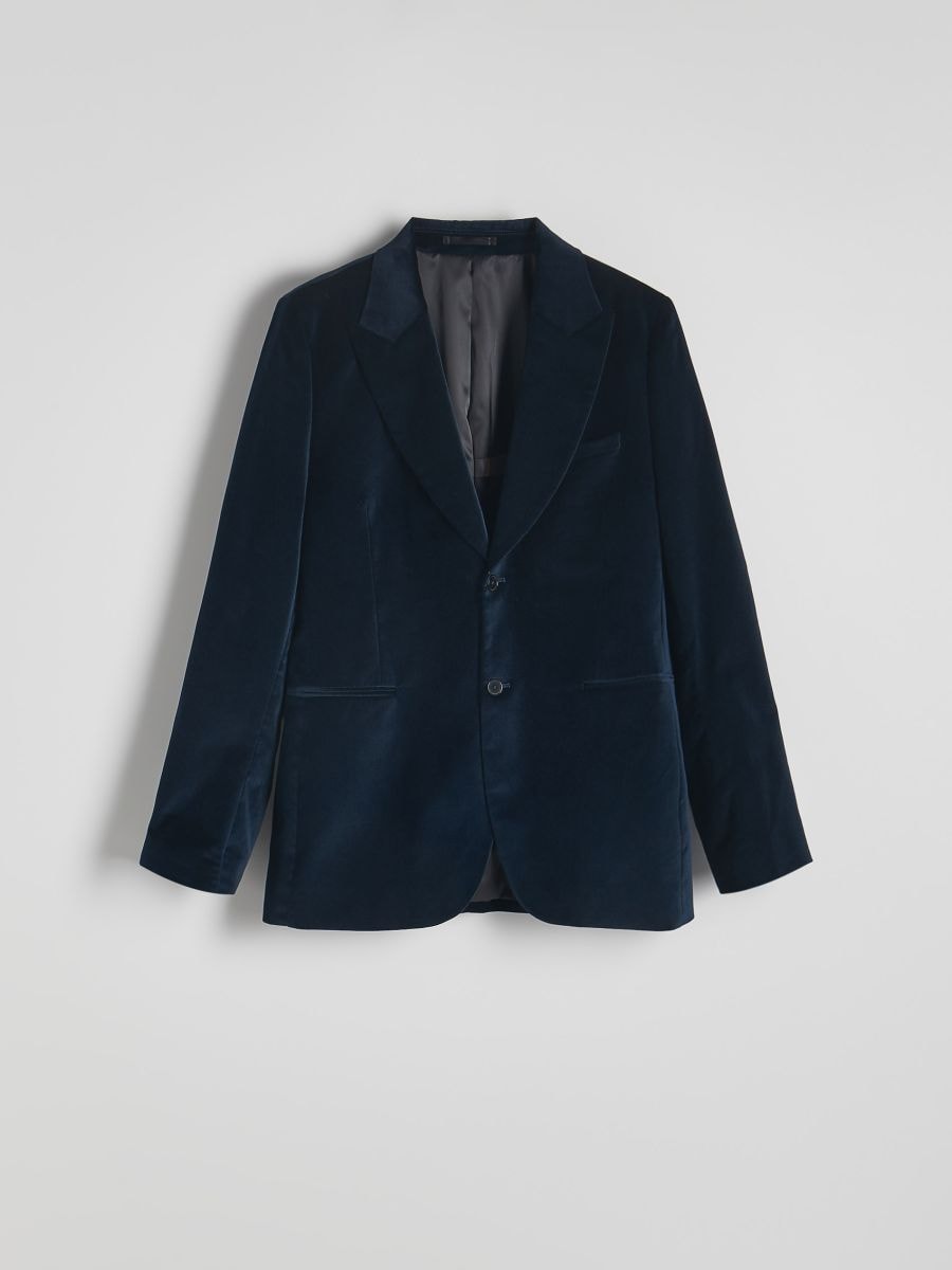 Regular fit blazer - navy - RESERVED - 2