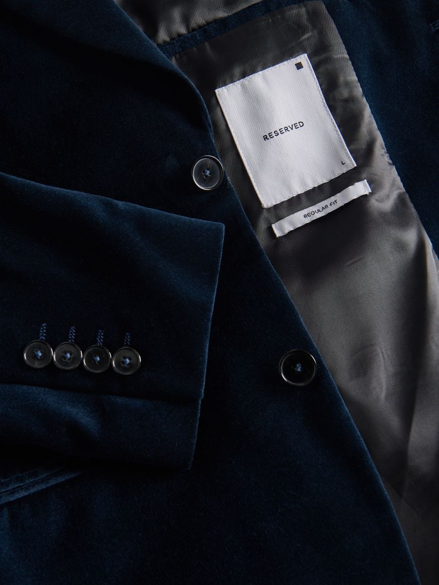 Regular fit blazer - navy - RESERVED - 7