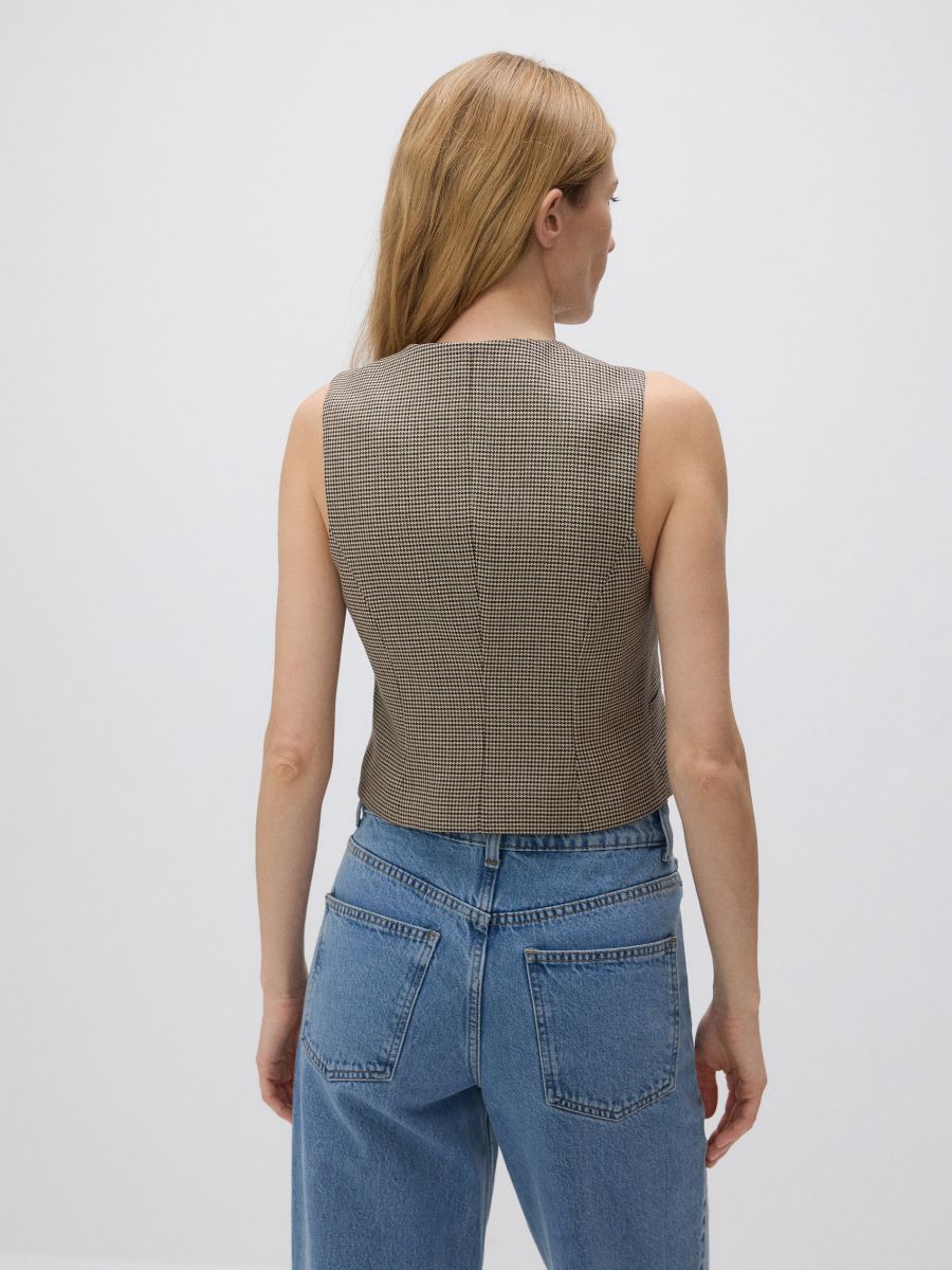 Viscose blend vest - multicolor - RESERVED - 3