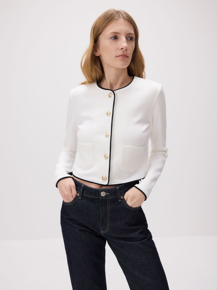 Viscose blazer - cream - RESERVED - 4