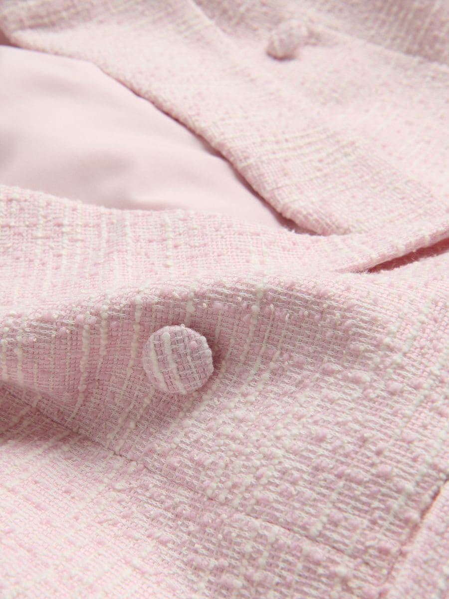 Double-breasted jacket - pastel pink - RESERVED - 2
