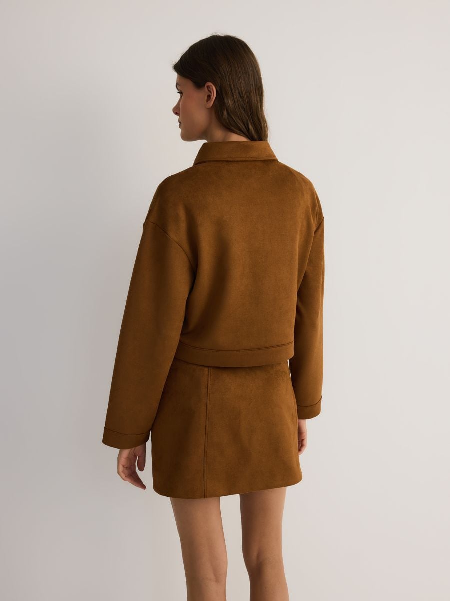 Veste en imitation daim - Beige - RESERVED - 5