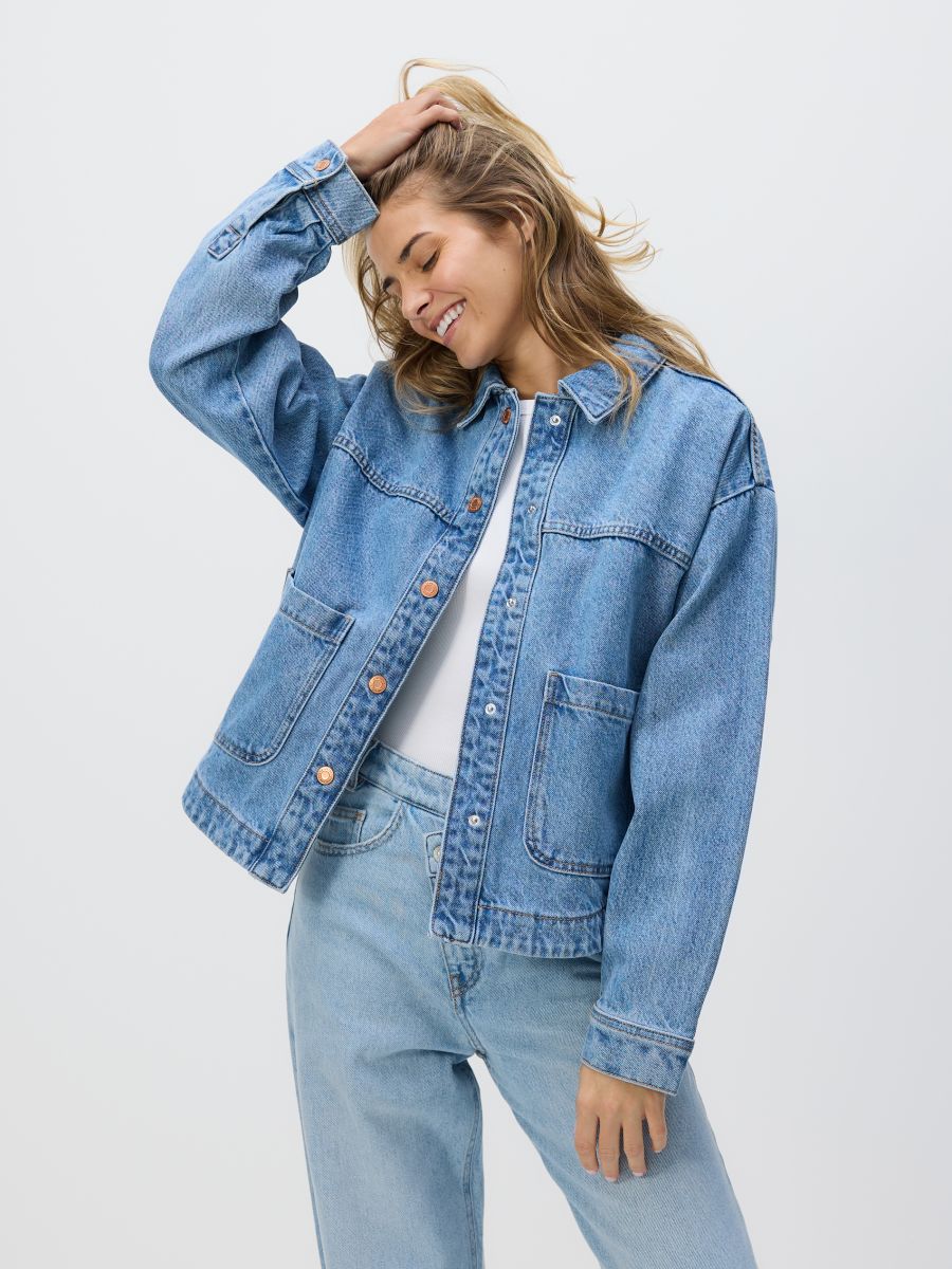 LADIES` SHIRT - modrá - RESERVED