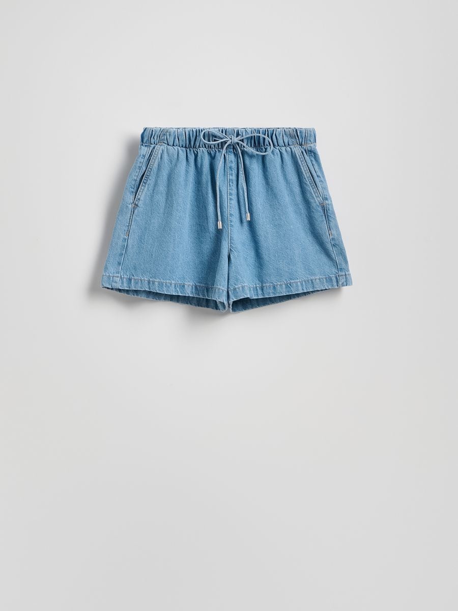 Jeansshorts mit Bindung - blau - RESERVED