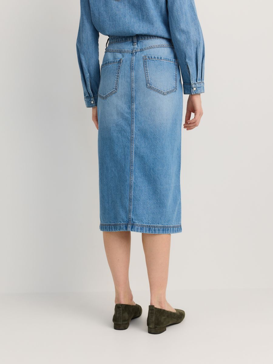 Teksas midi suknja - plava - RESERVED - 2