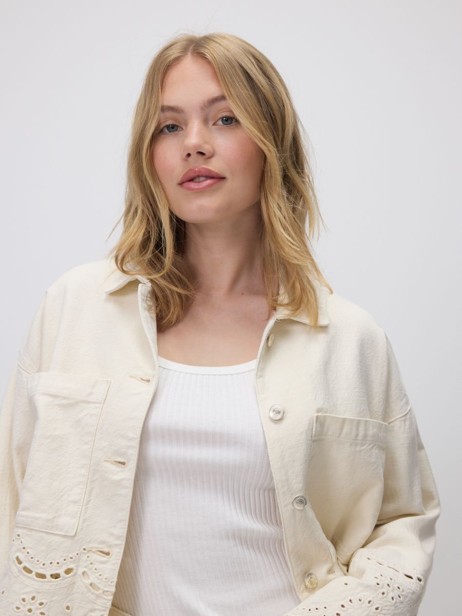 LADIES` JACKET - nude jeans - RESERVED - 5