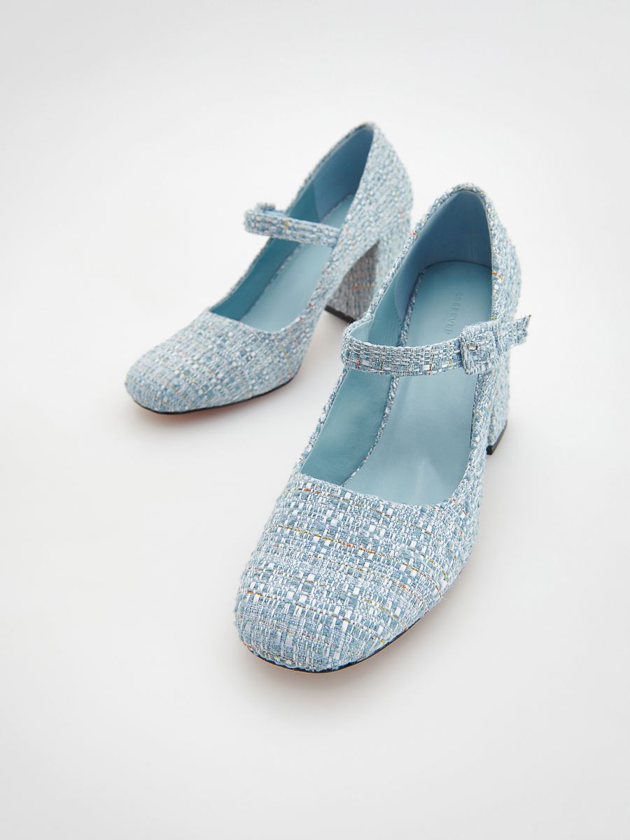 Block heel shoes - pale blue - RESERVED - 3