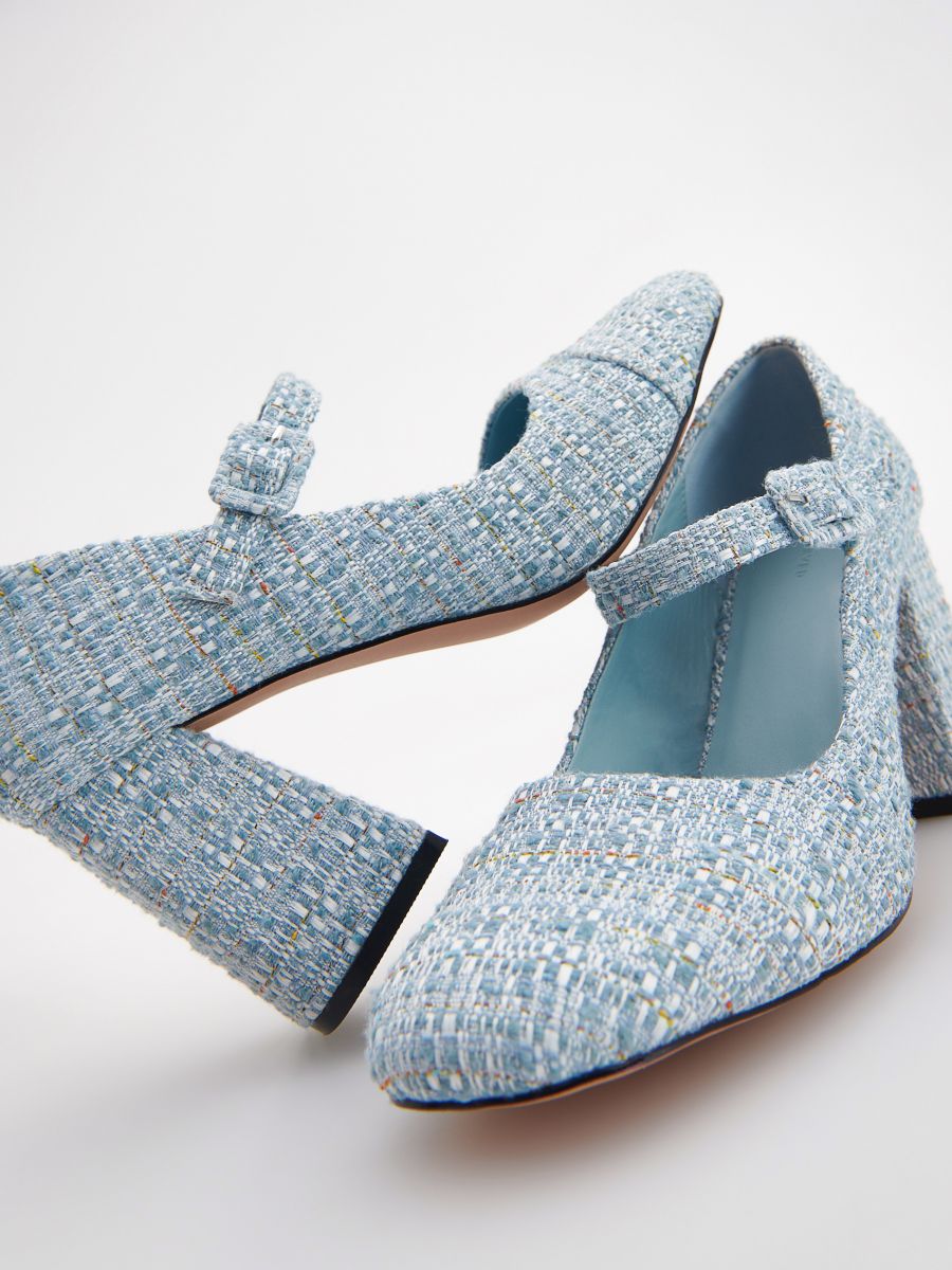 Block heel shoes - pale blue - RESERVED - 4