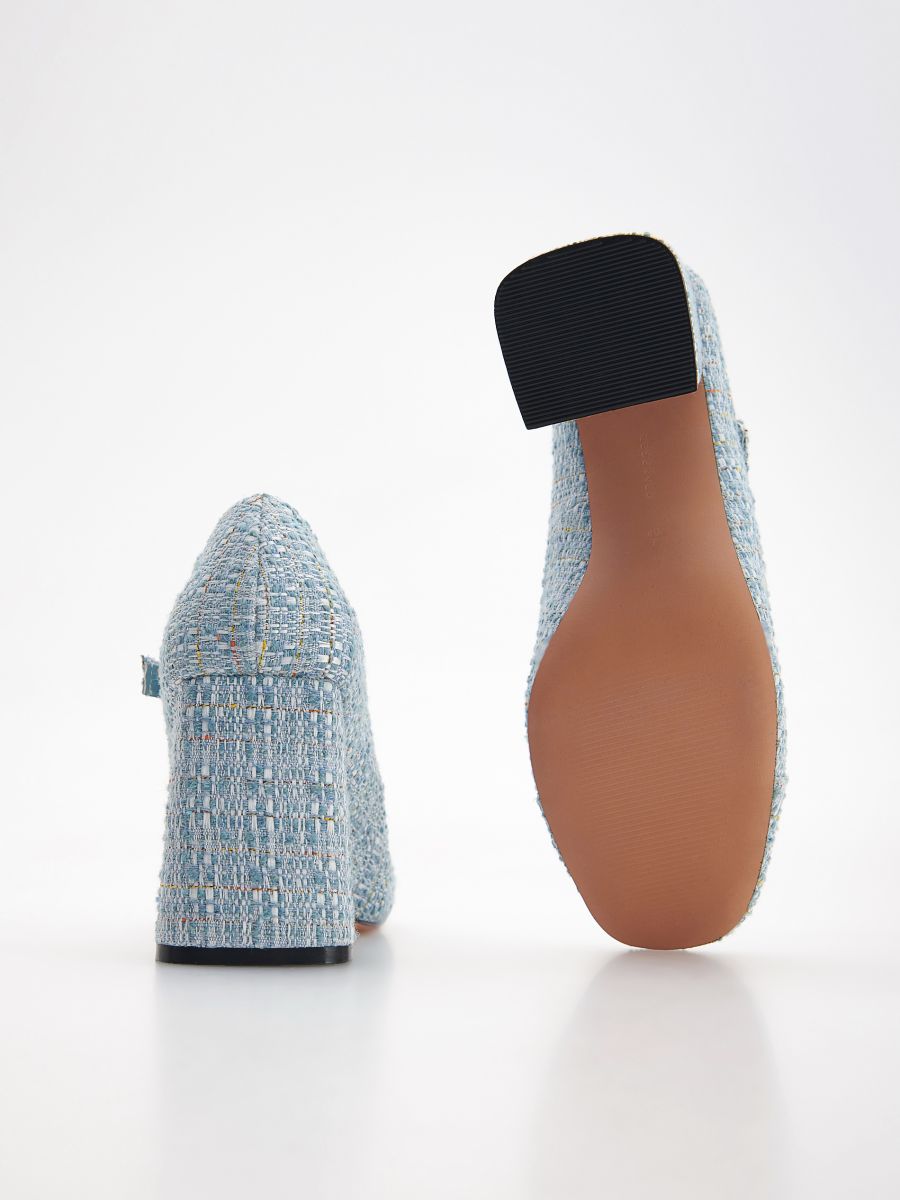 Block heel shoes - pale blue - RESERVED - 6