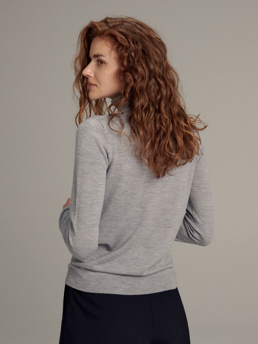 PREMIUM merino wool turtleneck - light grey - RESERVED - 3