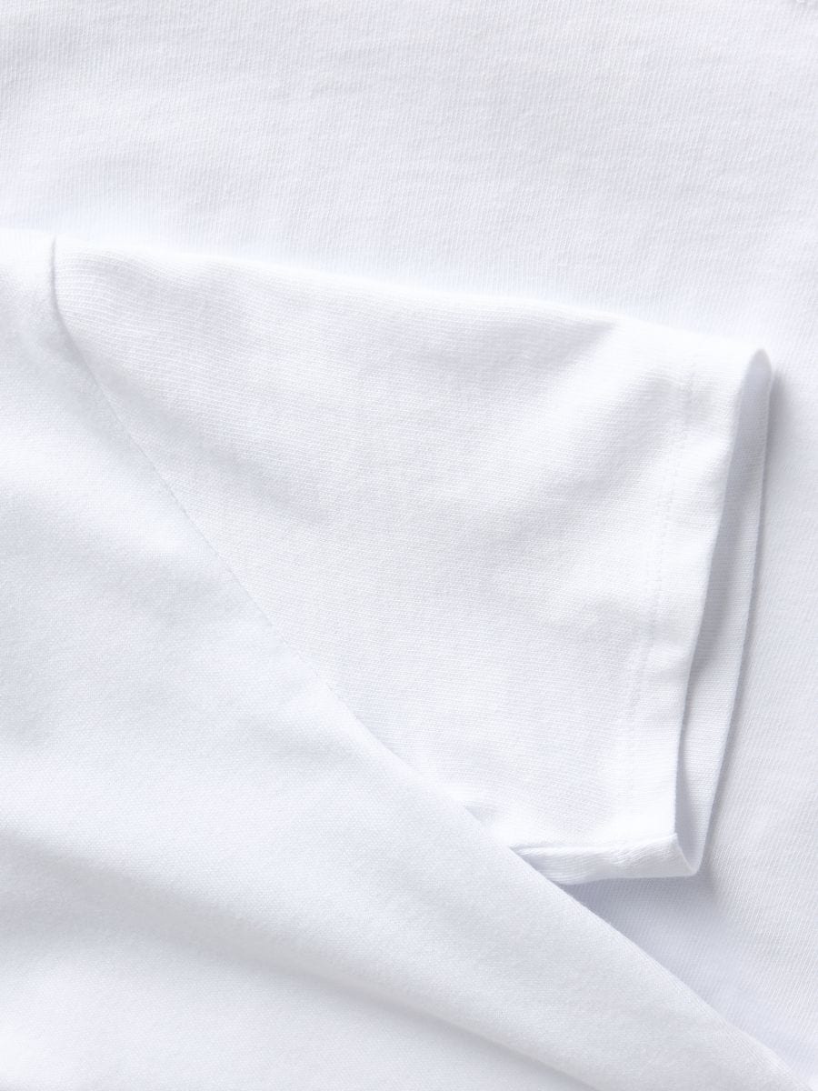 T-shirt slim fit - biały - RESERVED - 5