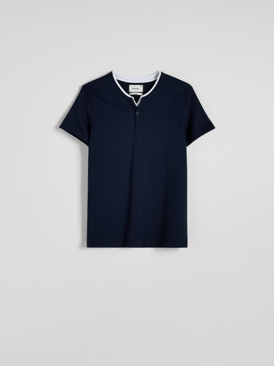 Slim fit T-shirt - navy - RESERVED