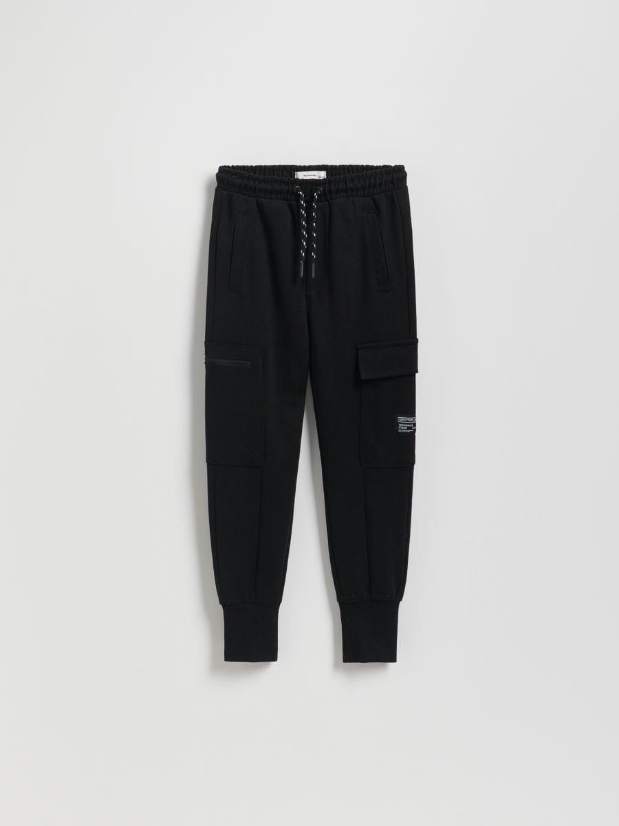 Cargo-Jogger mit Taschen - schwarz - RESERVED