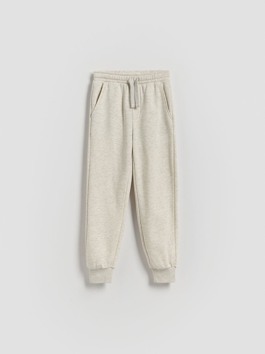 Cotton joggers - beige - RESERVED