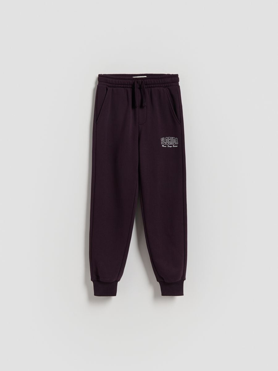 Cotton joggers - grape - RESERVED