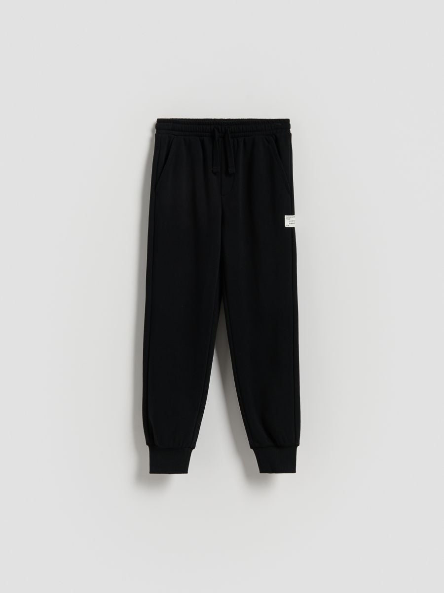Bavlnené Jogger nohavice - čierna - RESERVED