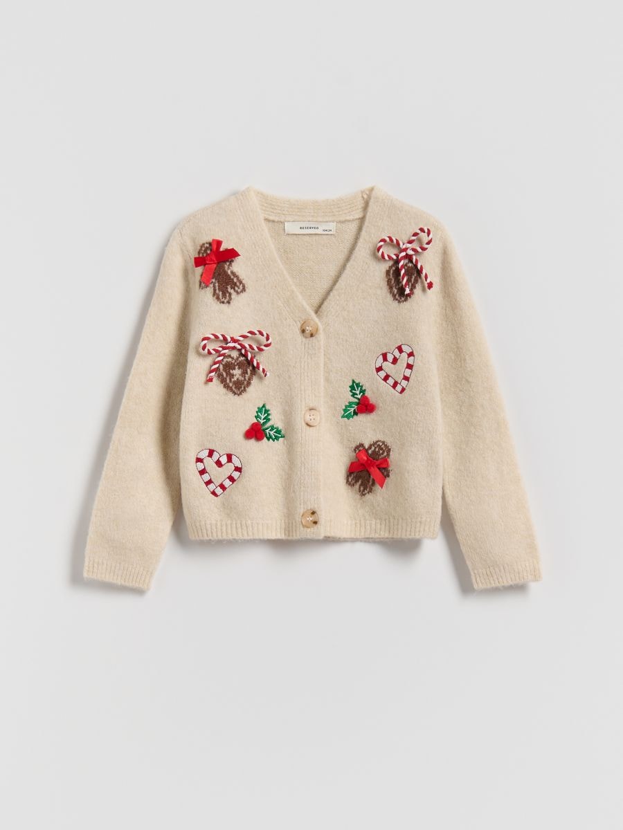 Holiday cardigan - nude - RESERVED