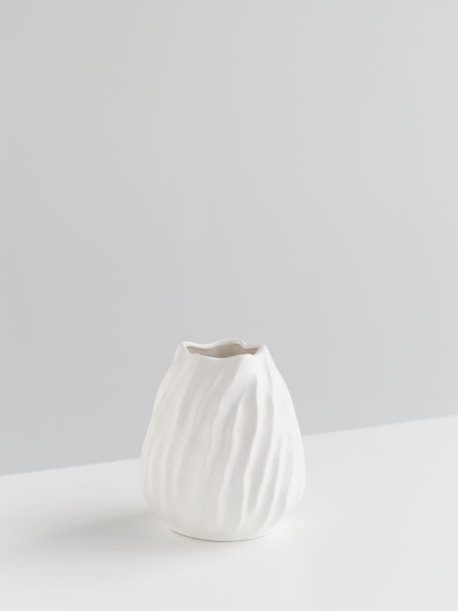 Organisch geformte Vase - weiß - RESERVED