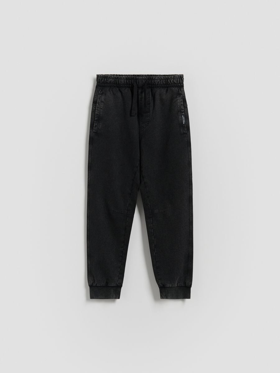 Pantaloni jogger din bumbac - negru - RESERVED