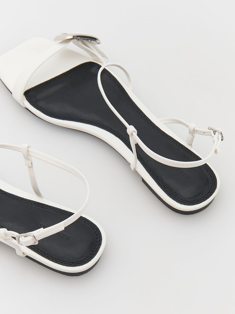 Strap flat sandals - white - RESERVED - 3